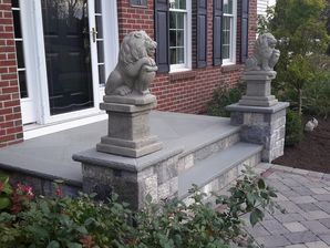 Stone Siding, Walkway Pavers, Custom Stone Front Porch Steps & Brick Siding in Waterbury, CT (2)