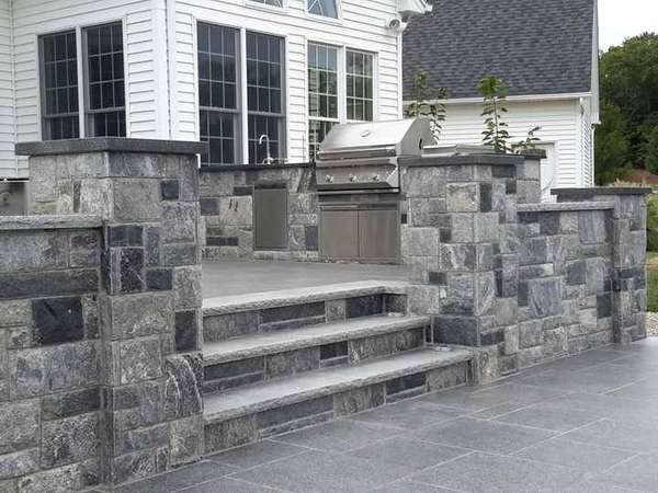 Custom Built Stone Grilling Station in Cheshire, CT (1)
