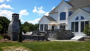 Custom Stone Patio with Built in Fireplace in Cheshire, CT (1)