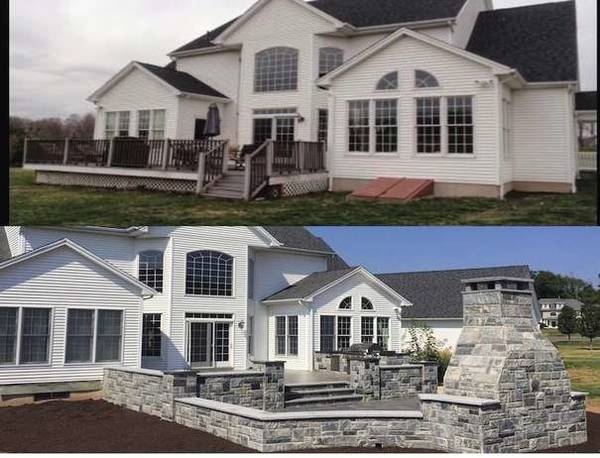 Before & After Outdoor Kitchen and Fireplace in Cheshire, CT (1)