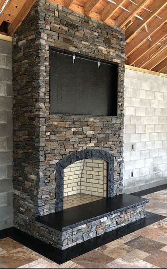 Stone Fireplace Installation in Waterbury, CT (2)
