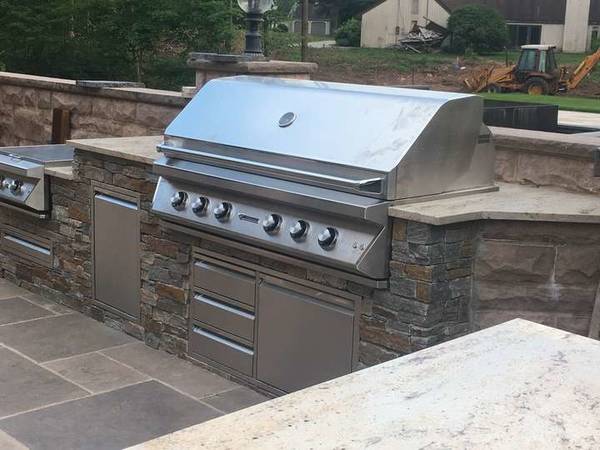 Built-in Stone Grilling Station in Cheshire, CT (1)