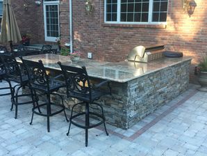 Outdoor living in Morris by F.K. Masonry