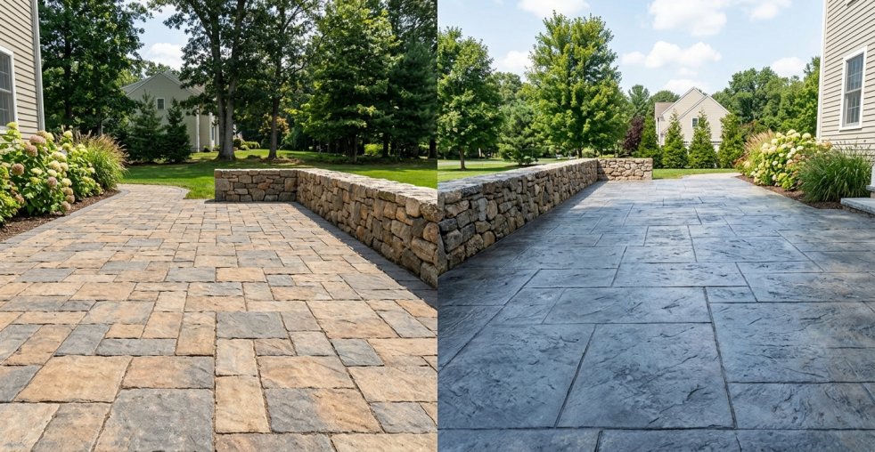 Stamped Concrete vs. Pavers: A Complete Guide by F.K. Masonry